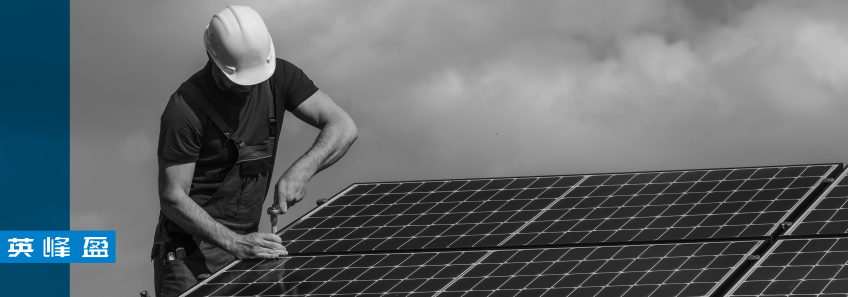 Solar panel mounting and construction at a utility-scale plant